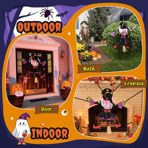 TISEJOY Crashing Witch Halloween Decorations