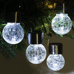 Load image into Gallery viewer, GIGALUMI Solar Hanging Lights for Christmas Decoration-Cracked Glass Solar Lights Outdoor Waterproof for Garden, Yard, Fence, Tree
