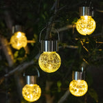 Load image into Gallery viewer, GIGALUMI Solar Hanging Lights for Christmas Decoration-Cracked Glass Solar Lights Outdoor Waterproof for Garden, Yard, Fence, Tree
