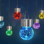 Load image into Gallery viewer, GIGALUMI Solar Hanging Lights for Christmas Decoration-Cracked Glass Solar Lights Outdoor Waterproof for Garden, Yard, Fence, Tree
