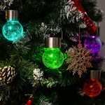 Load image into Gallery viewer, GIGALUMI Solar Hanging Lights for Christmas Decoration-Cracked Glass Solar Lights Outdoor Waterproof for Garden, Yard, Fence, Tree
