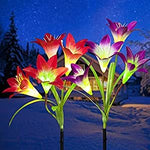 Load image into Gallery viewer, GIGAUMI Solar Lily Flower Lights Outdoor with Multi-Color Changing LED
