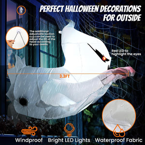 GIGALUMI 3 FT Halloween Inflatable Ghost