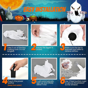 GIGALUMI 3 FT Halloween Inflatable Ghost