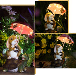 Load image into Gallery viewer, Gigalumi Solar Easter Bunny and Turtle Outdoor Garden Statue
