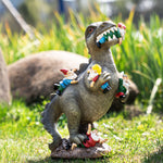 Load image into Gallery viewer, Sowsun Dinosaur Eating Gnomes Garden Art
