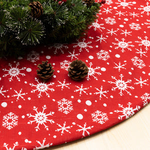 48 Inches Christmas Tree Skirt (White/Gold)