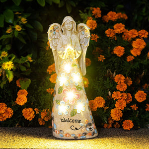 Gigalumi solar garden angel figurine