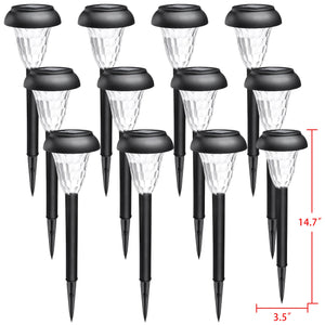 Modern Style Solar-Powered Pathway Lights (Set of 12)