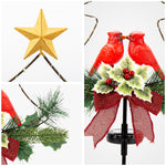 Load image into Gallery viewer, Sowsun Solar Christmas Decorations Waterproof Red Birds Xmas Tree Pathway Lights (Set of 2)
