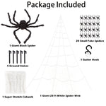 Load image into Gallery viewer, Gigalumi Halloween Decoration 23FT Giant Spider Web
