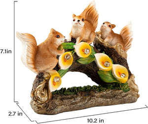 GIGALUMI Solar Garden Squirrel Figurine（Set of 1）