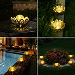 Load image into Gallery viewer, GIGALUMI Lotus Solar Lights Outdoor Garden Decor (Set of 1)
