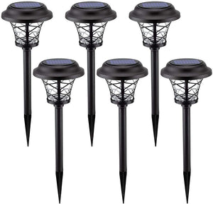 Solpex Stainless Finished Solar Garden and Path Lights  – Warm White (Set of 6)