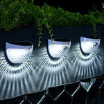 Load image into Gallery viewer, GIGALUMI Solar Fence Lights Quarter Circle Shape (Set of 4 or 8)
