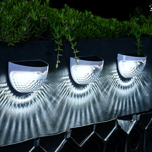 GIGALUMI Solar Fence Lights Quarter Circle Shape (Set of 4 or 8)