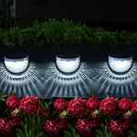 Load image into Gallery viewer, GIGALUMI Solar Fence Lights Quarter Circle Shape (Set of 4 or 8)
