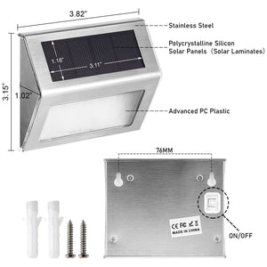 Solpex Solar Step Lights - Cold White (Set of 12)