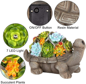 Gigalumi Solar Garden Turtle Figurine（Set of 1）