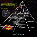 Load image into Gallery viewer, Gigalumi Halloween Decoration 23FT Giant Spider Web
