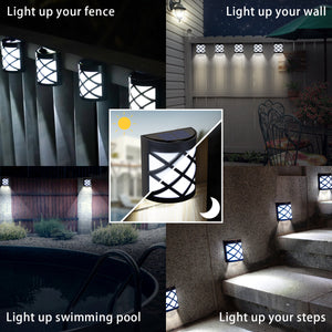 GIGALUMI Garden Solar Wall & Fence Lights (Set of 4 or 8)