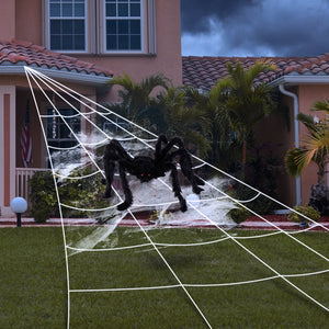 Gigalumi Halloween Decoration 23FT Giant Spider Web