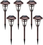 Load image into Gallery viewer, Gigalumi Solar Bronze Finished Garden Lights-Warm White (Set of 6)
