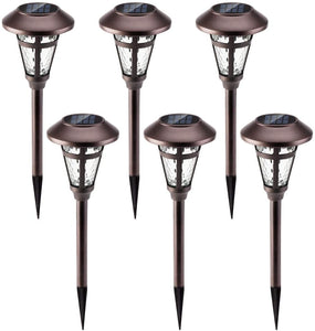 Gigalumi Solar Bronze Finished Garden Lights-Warm White (Set of 6)