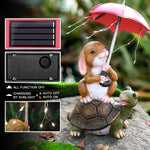 Load image into Gallery viewer, Gigalumi Solar Easter Bunny and Turtle Outdoor Garden Statue
