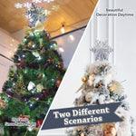 Load image into Gallery viewer, Solpex Christmas Tree Topper Lighted with Star Rotating Snowflake Projector
