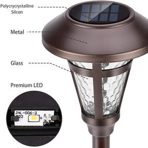 Gigalumi Solar Bronze Finished Garden Lights-Warm White (Set of 6)