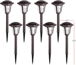 Load image into Gallery viewer, Gigalumi Solar Pathway Lights with Star Pattern– Cold White (Set of 8)
