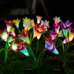 Load image into Gallery viewer, GIGAUMI Solar Lily Flower Lights Outdoor with Multi-Color Changing LED
