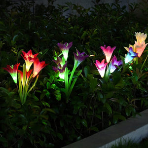 Gigalumi color changing solar flower lights