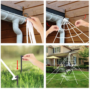 Gigalumi Halloween Decoration 23FT Giant Spider Web