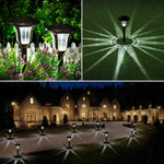 Load image into Gallery viewer, Gigalumi Solar Pathway Lights with Star Pattern– Cold White (Set of 8)
