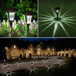 Gigalumi Solar Pathway Lights with Star Pattern– Cold White (Set of 8)