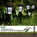 Load image into Gallery viewer, Gigalumi Solar Pathway Lights with Star Pattern– Cold White (Set of 8)
