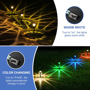 GIGALUMI Solar Outdoor Lights-Color Changing&Warm White (Set of 2 or 6)