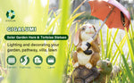 Load image into Gallery viewer, Gigalumi Solar Easter Bunny and Turtle Outdoor Garden Statue
