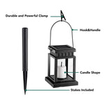 Load image into Gallery viewer, Gigalumi Solar Hanging Lantern Outdoor, Candle Effect Light with Stick - Warm White (Set of 8)
