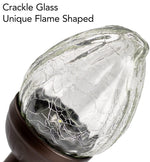 Load image into Gallery viewer, GIGALUMI Cracked Glass Flame Shaped Solar Garden Lights, Christmas Lights (Set of 3)
