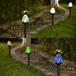 Load image into Gallery viewer, GIGALUMI Cracked Glass Flame Shaped Solar Garden Lights, Christmas Lights (Set of 3)
