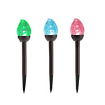 Load image into Gallery viewer, GIGALUMI Cracked Glass Flame Shaped Solar Garden Lights, Christmas Lights (Set of 3)
