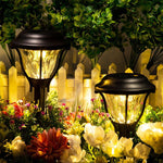 Load image into Gallery viewer, Gigalumi Stylish Solar Garden Lights with Glass like Shade (Set of 6)
