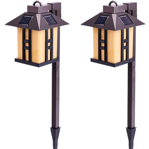 Gigalumi Classic Lantern Style Solar Landscape Lighting (Set of 2 or 4)