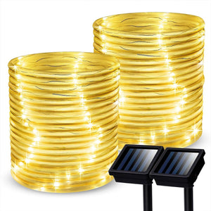 Gigalumi Solar Rope String Lights for Party Christmas Decorations (Set of 2)