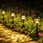 Load image into Gallery viewer, Gigalumi solar pathway lights with sunflower shape
