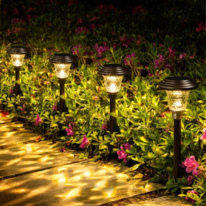 Gigalumi solar pathway lights with sunflower shape