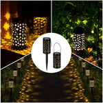 Load image into Gallery viewer, Gigalumi Solar Pathway Lights with Star Moon Spot– Warm White (Set of 6)
